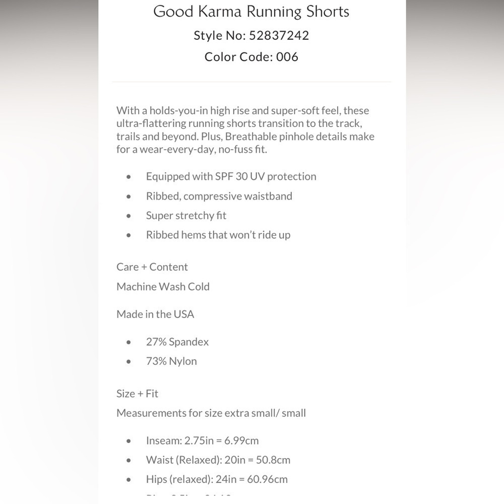 NWOT Free People FP Movement Good Karma Running Shorts - Picture 9 of 10